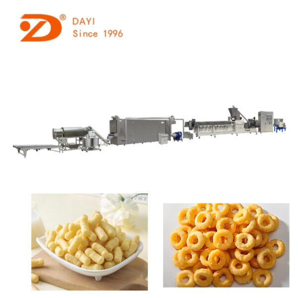 Corn snack extruder puffed snack food production line